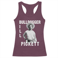 Bill Pickett Racerback Tank Top Bulldogger Black Cowboy Western Legend Vintage