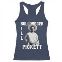 Bill Pickett Racerback Tank Top Bulldogger Black Cowboy Western Legend Vintage