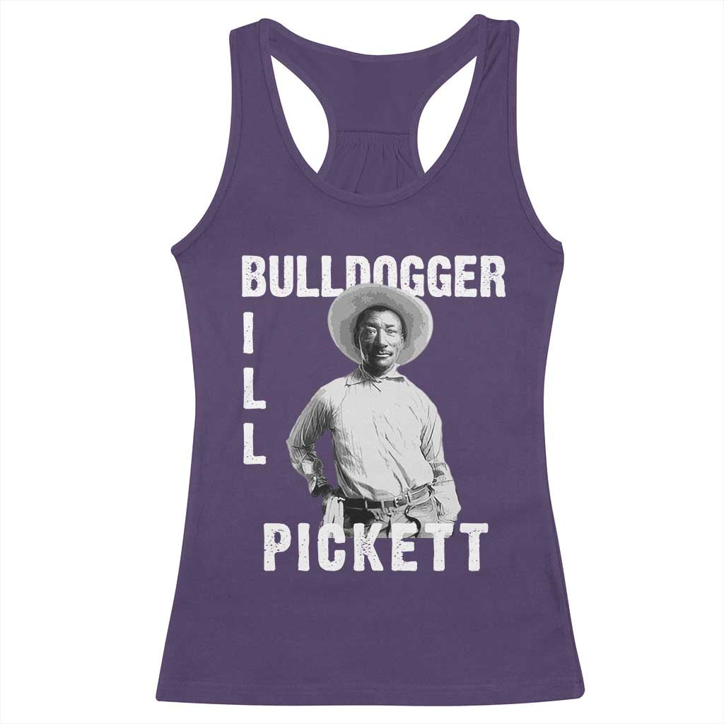 Bill Pickett Racerback Tank Top Bulldogger Black Cowboy Western Legend Vintage