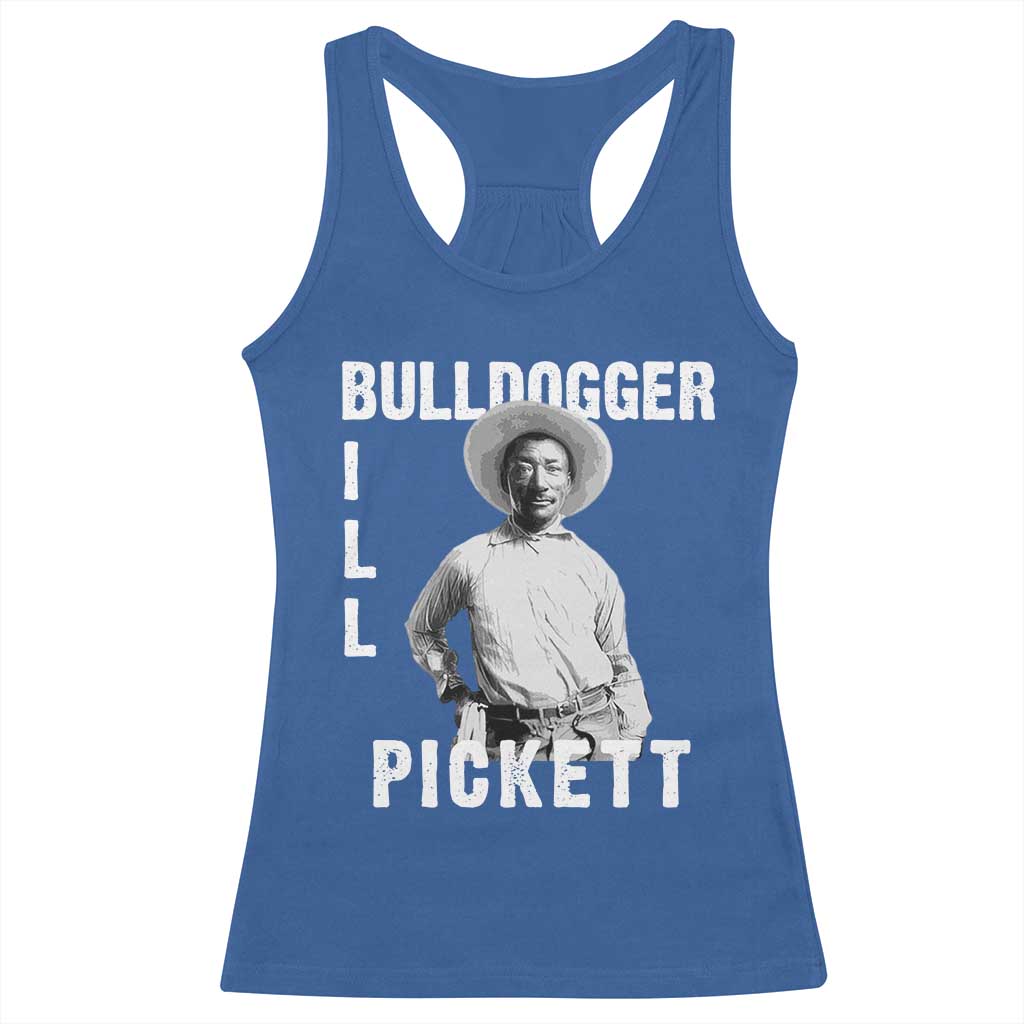 Bill Pickett Racerback Tank Top Bulldogger Black Cowboy Western Legend Vintage
