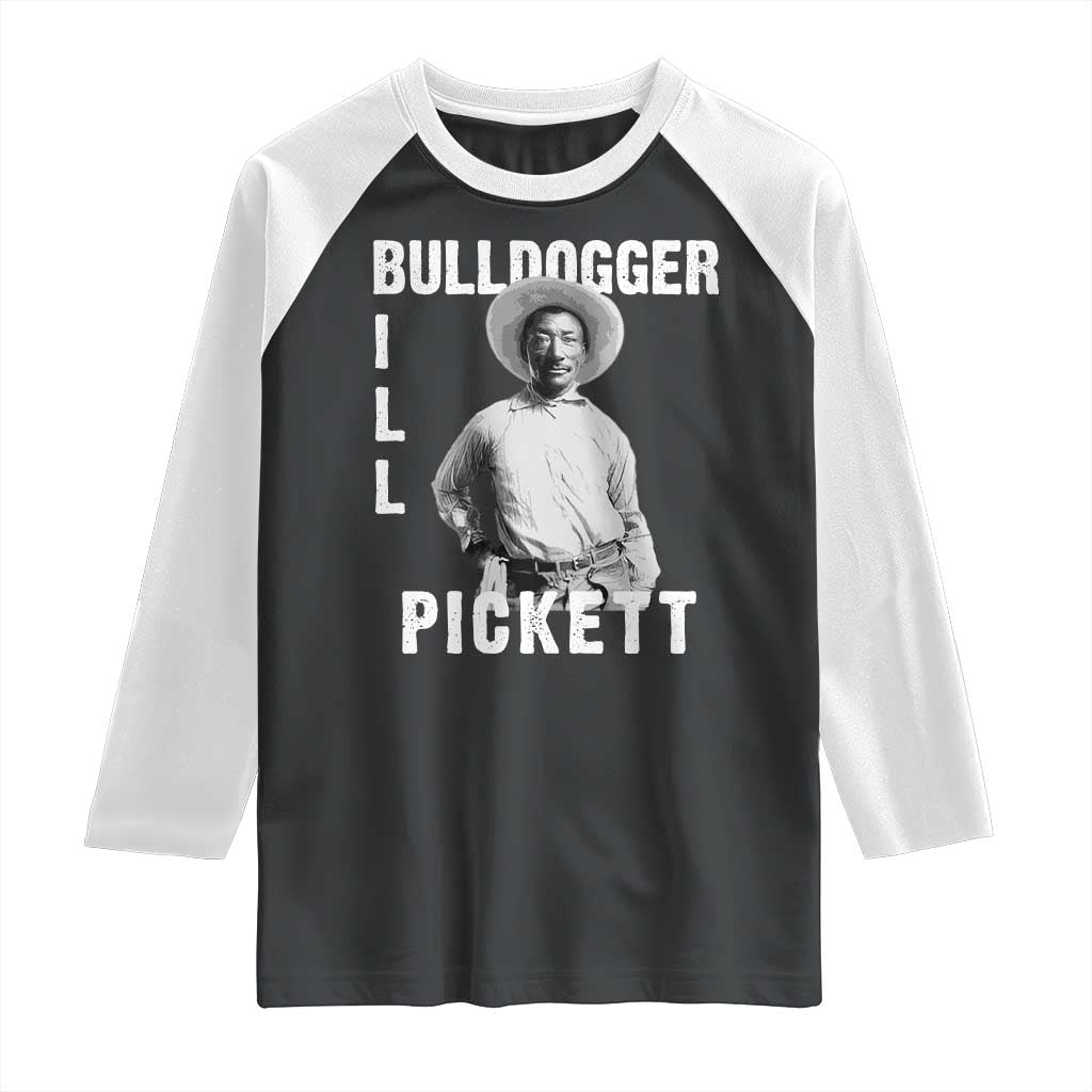 Bill Pickett Raglan Shirt Bulldogger Black Cowboy Western Legend Vintage