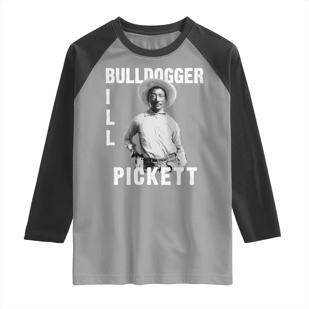 Bill Pickett Raglan Shirt Bulldogger Black Cowboy Western Legend Vintage