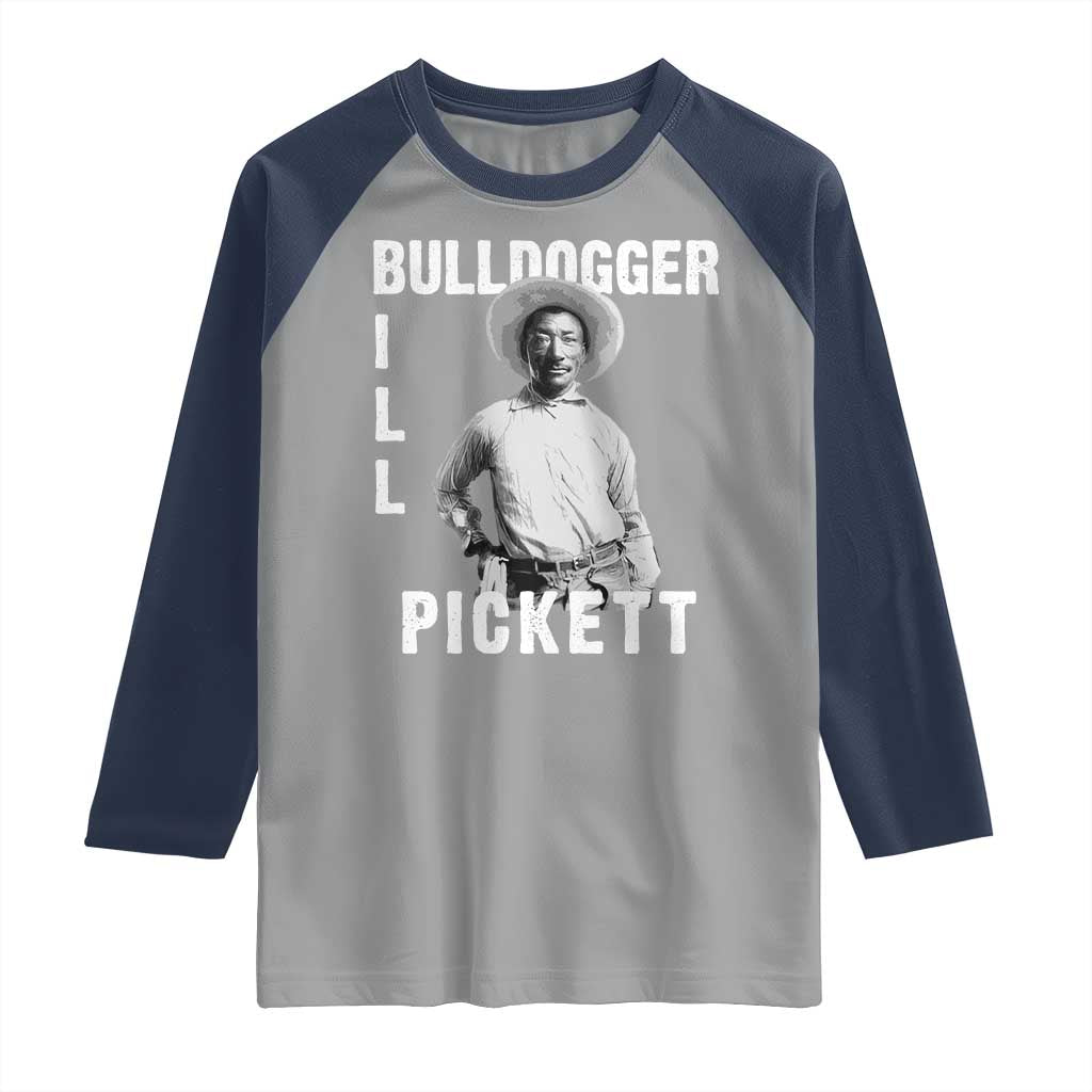 Bill Pickett Raglan Shirt Bulldogger Black Cowboy Western Legend Vintage