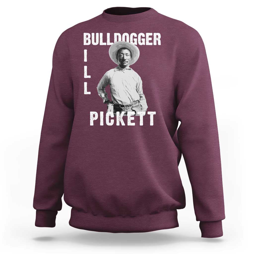 Bill Pickett Sweatshirt Bulldogger Black Cowboy Western Legend Vintage