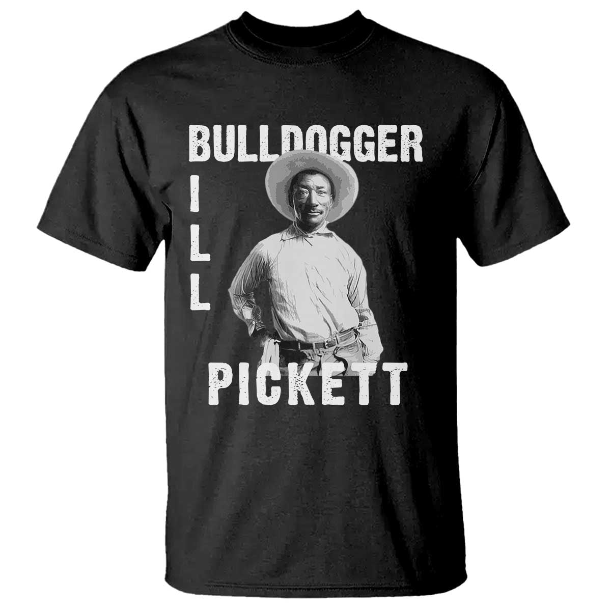 Bill Pickett T Shirt Bulldogger Black Cowboy Western Legend Vintage