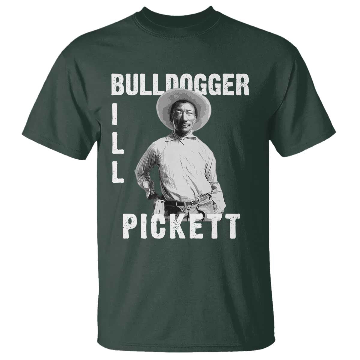 Bill Pickett T Shirt Bulldogger Black Cowboy Western Legend Vintage