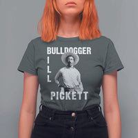 Bill Pickett T Shirt For Women Bulldogger Black Cowboy Western Legend Vintage