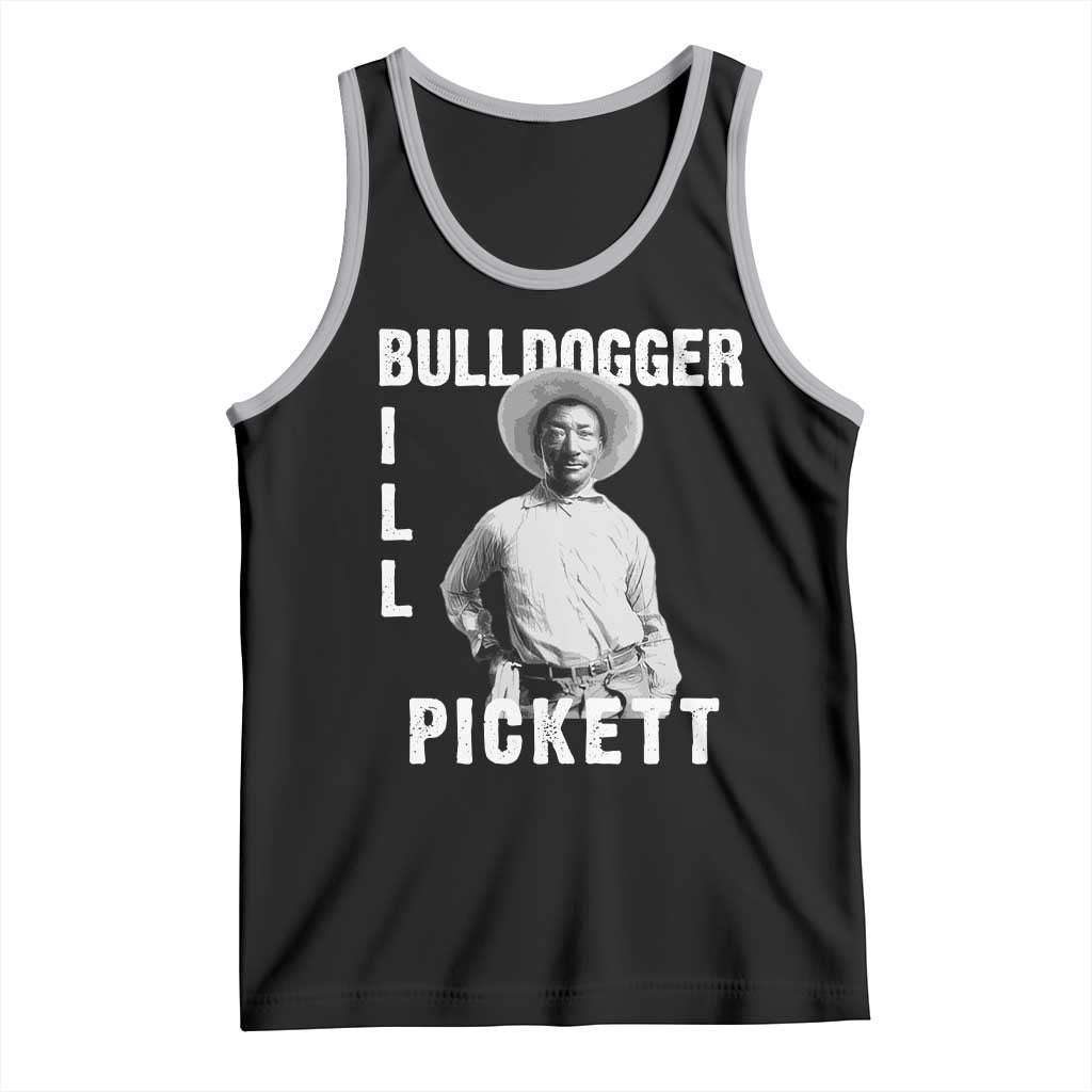 Bill Pickett Tank Top Bulldogger Black Cowboy Western Legend Vintage