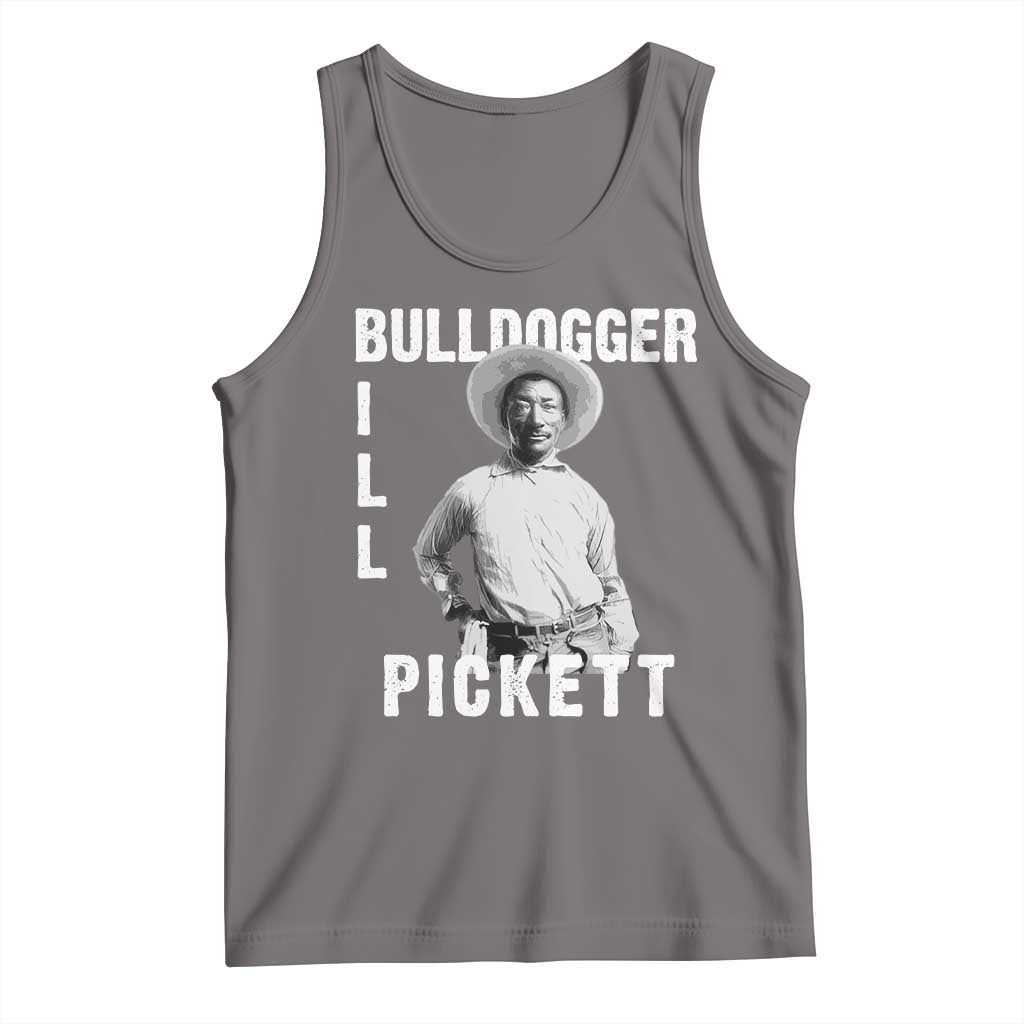 Bill Pickett Tank Top Bulldogger Black Cowboy Western Legend Vintage