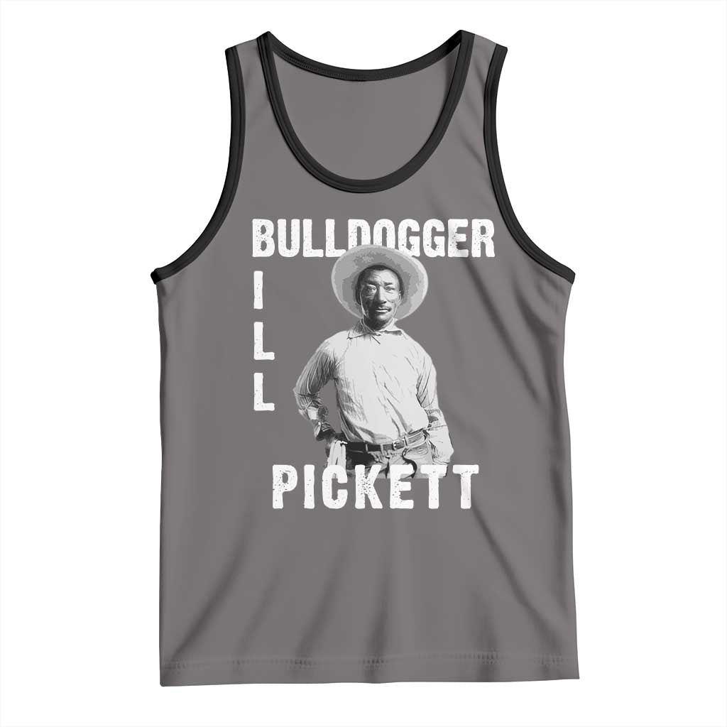Bill Pickett Tank Top Bulldogger Black Cowboy Western Legend Vintage
