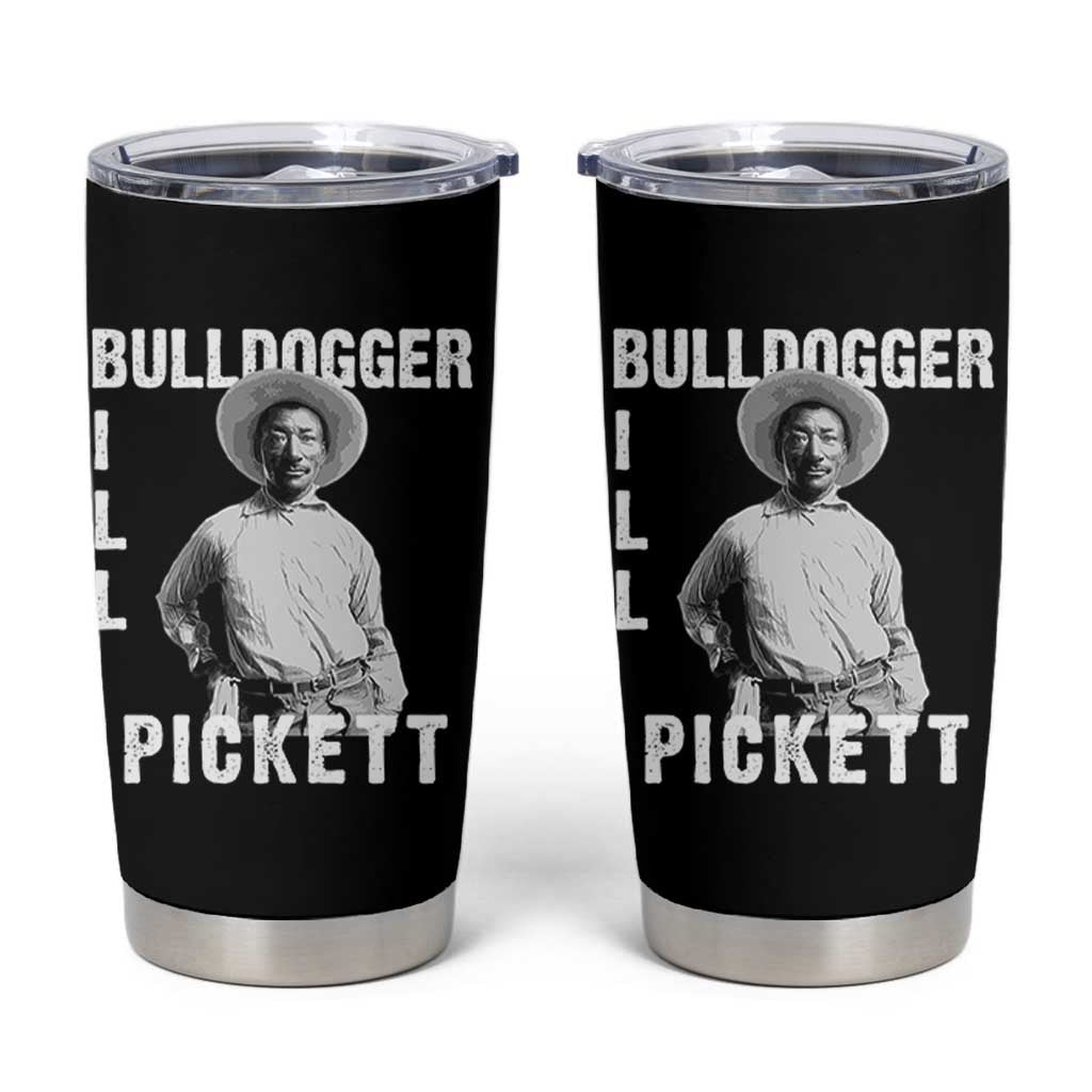Bill Pickett Tumbler Cup Bulldogger Black Cowboy Western Legend Vintage
