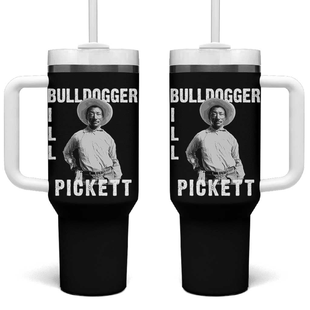 Bill Pickett Tumbler With Handle Bulldogger Black Cowboy Western Legend Vintage