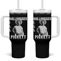 Bill Pickett Tumbler With Handle Bulldogger Black Cowboy Western Legend Vintage