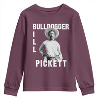 Bill Pickett Youth Sweatshirt Bulldogger Black Cowboy Western Legend Vintage