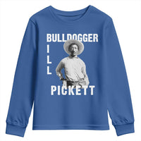 Bill Pickett Youth Sweatshirt Bulldogger Black Cowboy Western Legend Vintage