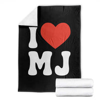 I Heart MJ Classic Graphic Tribute Throw Blanket Love Pop Legend Iconic Culture Music Fan Favor