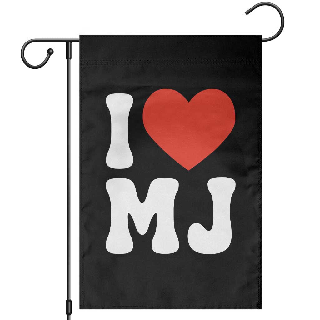 I Heart MJ Classic Graphic Tribute Garden Flag Love Pop Legend Iconic Culture Music Fan Favor