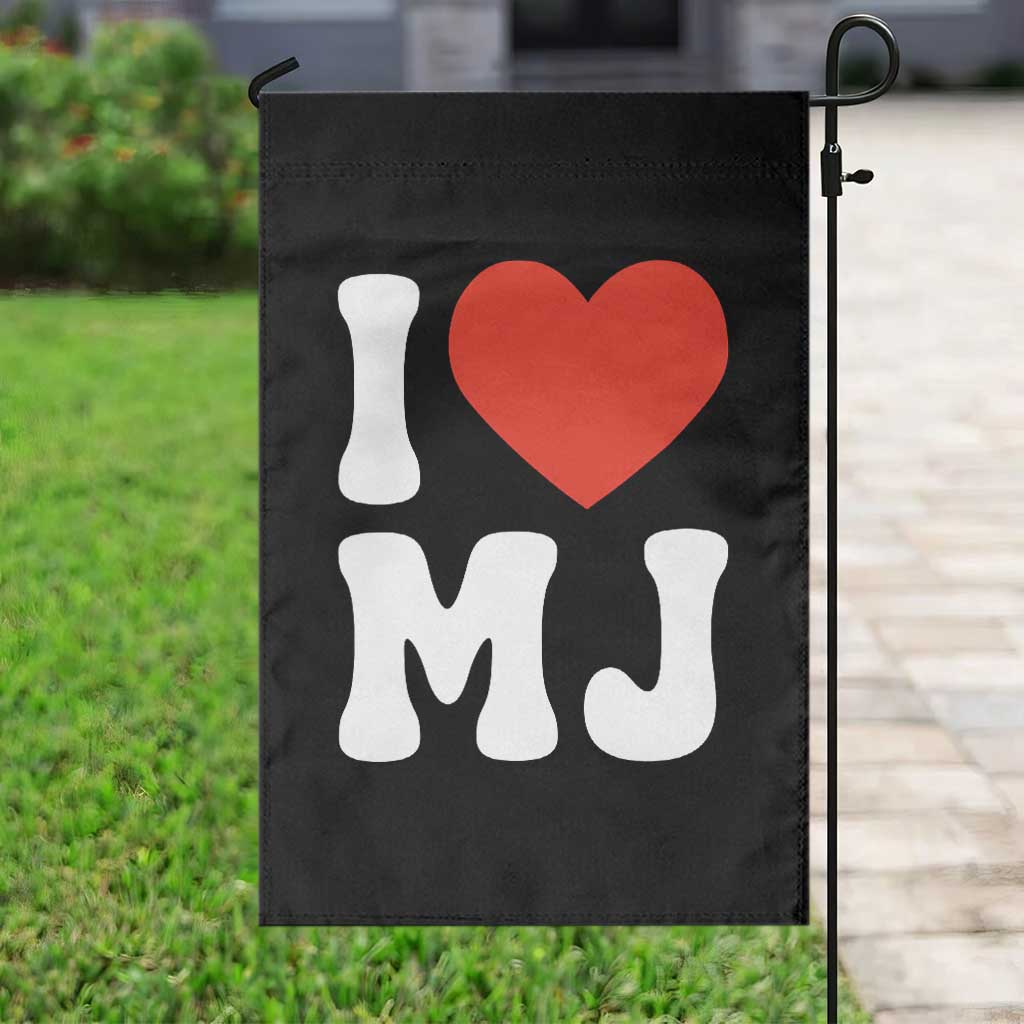 I Heart MJ Classic Graphic Tribute Garden Flag Love Pop Legend Iconic Culture Music Fan Favor