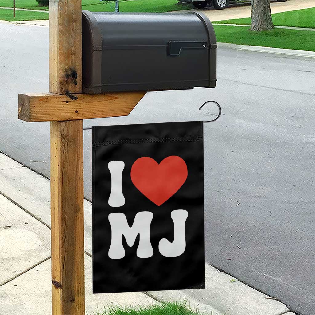 I Heart MJ Classic Graphic Tribute Garden Flag Love Pop Legend Iconic Culture Music Fan Favor