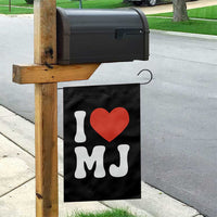 I Heart MJ Classic Graphic Tribute Garden Flag Love Pop Legend Iconic Culture Music Fan Favor