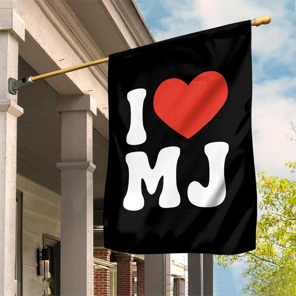 I Heart MJ Classic Graphic Tribute Garden Flag Love Pop Legend Iconic Culture Music Fan Favor