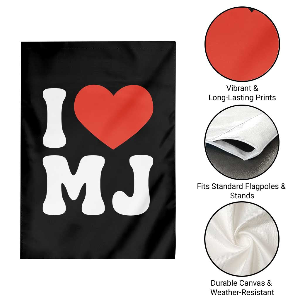 I Heart MJ Classic Graphic Tribute Garden Flag Love Pop Legend Iconic Culture Music Fan Favor