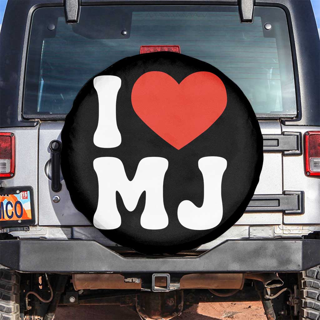 I Heart MJ Classic Graphic Tribute Spare Tire Cover Love Pop Legend Iconic Culture Music Fan Favor