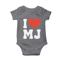 I Heart MJ Classic Graphic Tribute Baby Onesie Love Pop Legend Iconic Culture Music Fan Favor