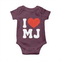 I Heart MJ Classic Graphic Tribute Baby Onesie Love Pop Legend Iconic Culture Music Fan Favor