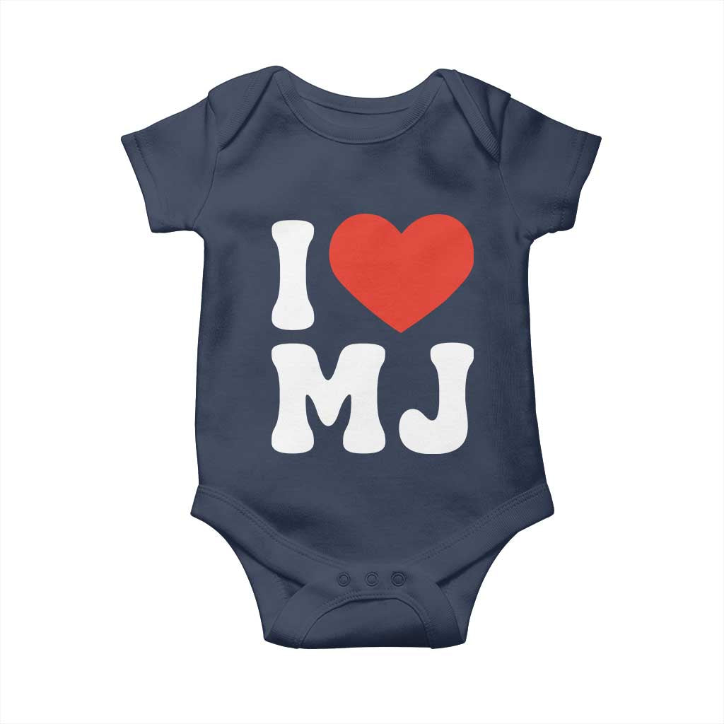 I Heart MJ Classic Graphic Tribute Baby Onesie Love Pop Legend Iconic Culture Music Fan Favor