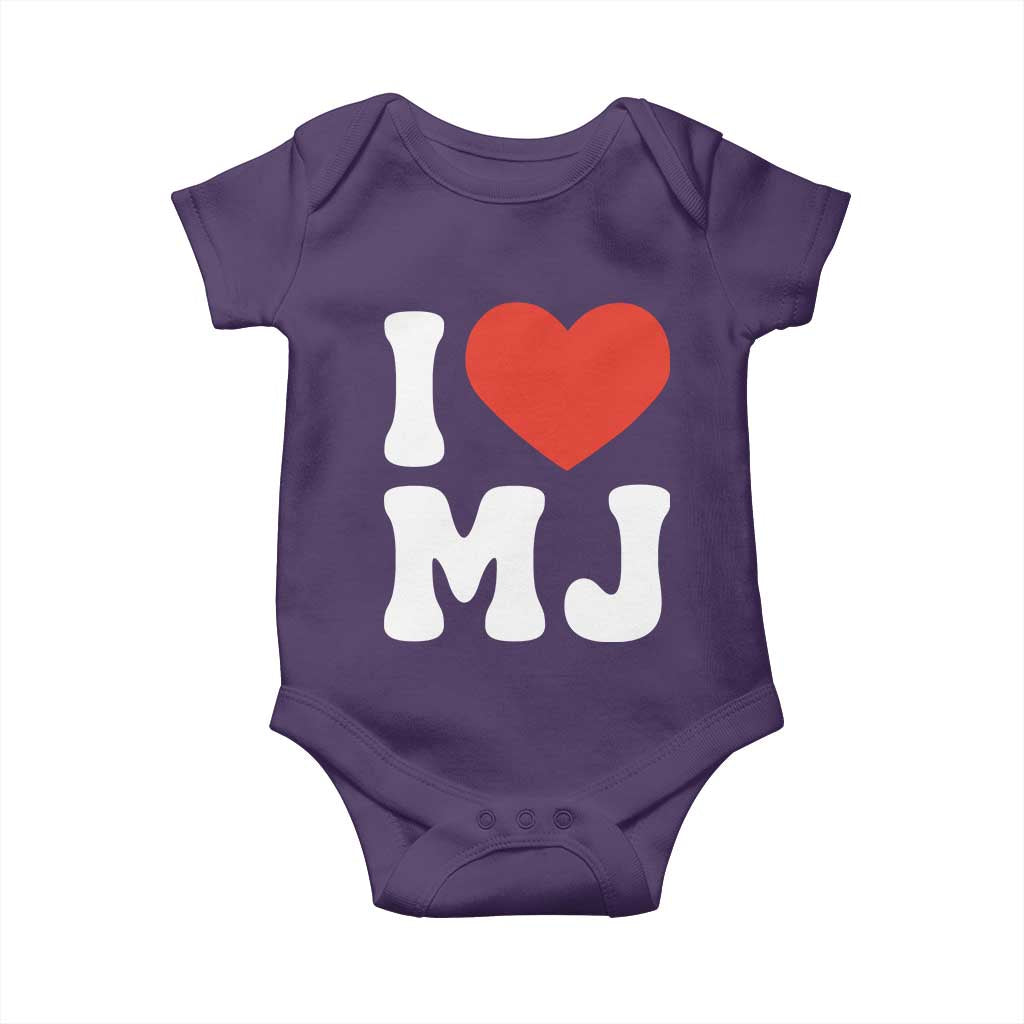 I Heart MJ Classic Graphic Tribute Baby Onesie Love Pop Legend Iconic Culture Music Fan Favor