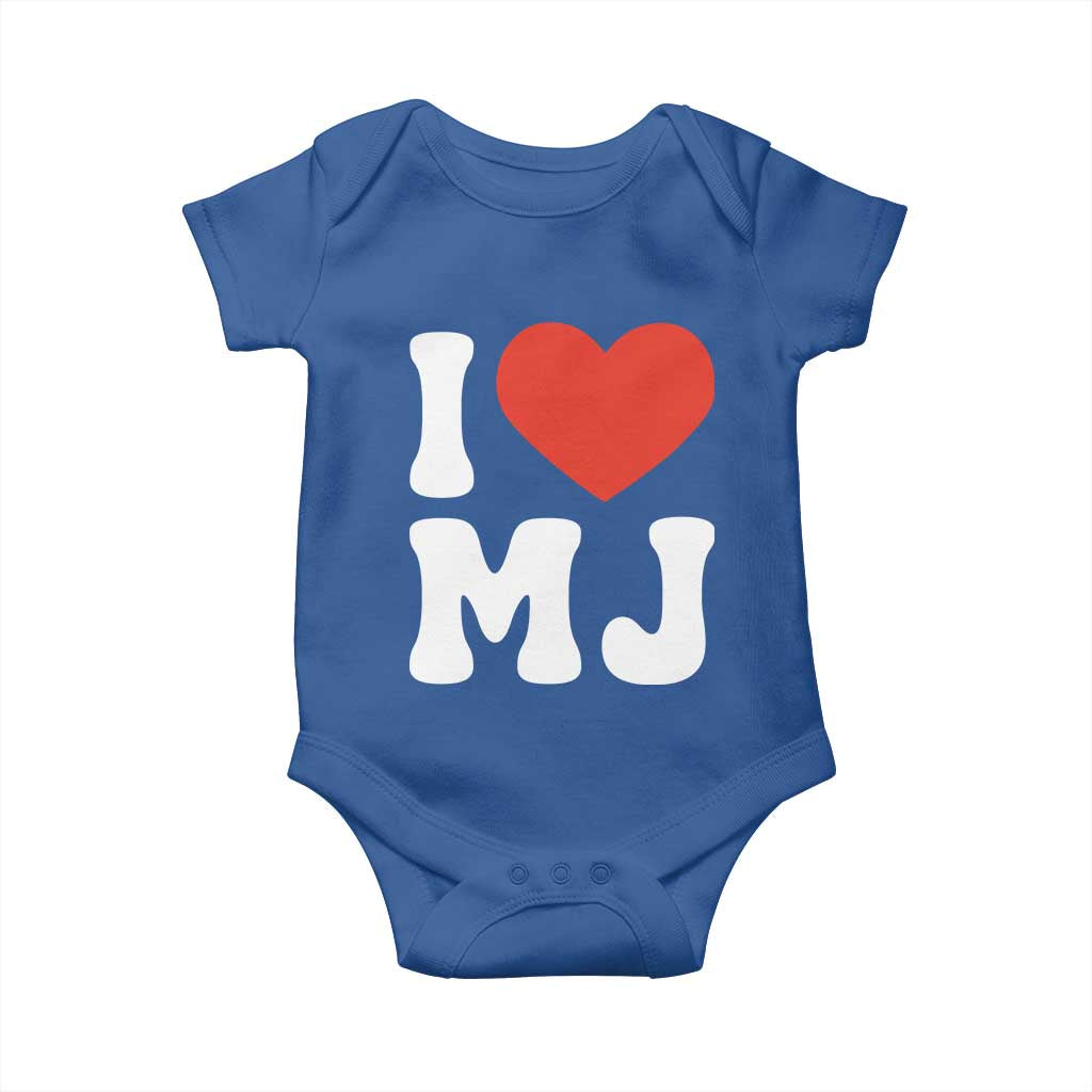 I Heart MJ Classic Graphic Tribute Baby Onesie Love Pop Legend Iconic Culture Music Fan Favor