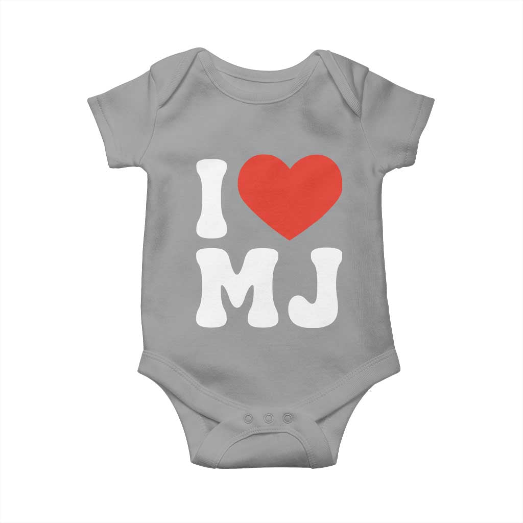I Heart MJ Classic Graphic Tribute Baby Onesie Love Pop Legend Iconic Culture Music Fan Favor