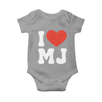 I Heart MJ Classic Graphic Tribute Baby Onesie Love Pop Legend Iconic Culture Music Fan Favor