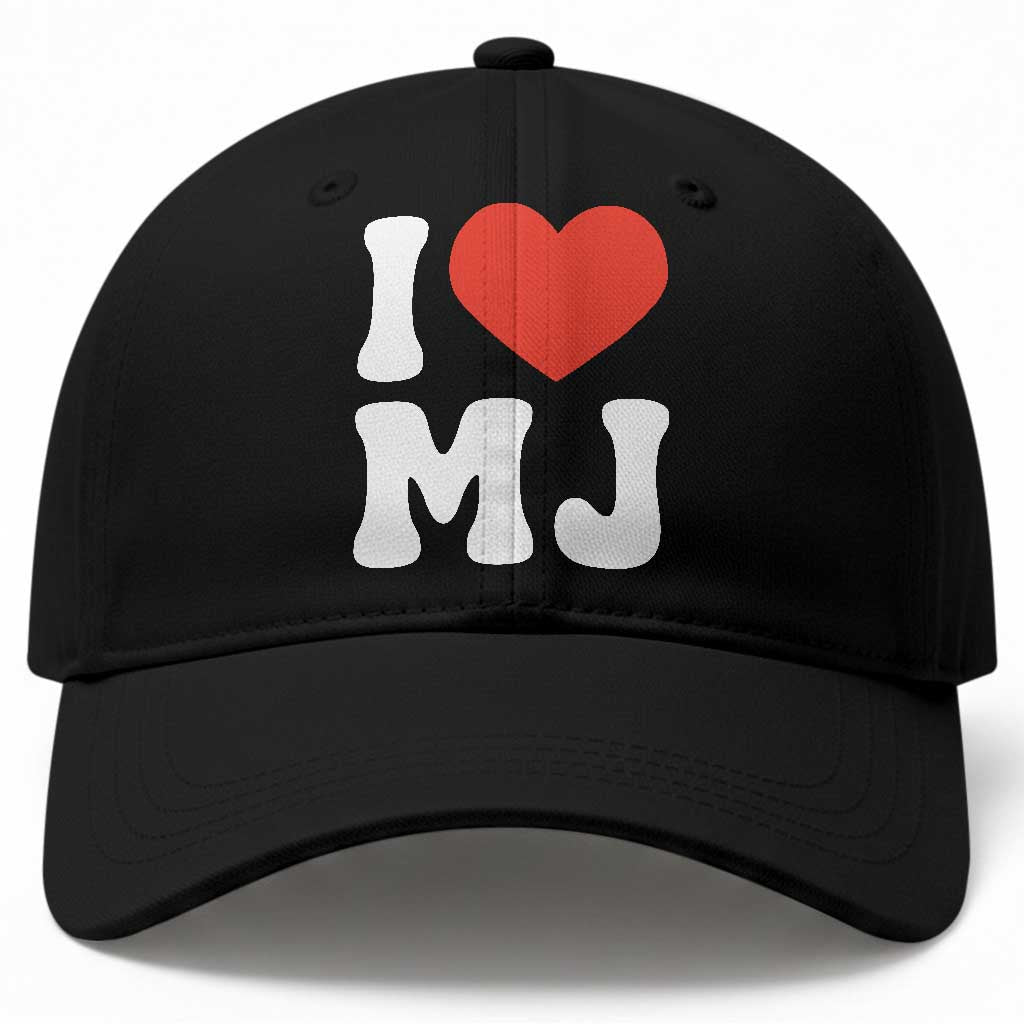 I Heart MJ Classic Graphic Tribute Baseball Cap Love Pop Legend Iconic Culture Music Fan Favor