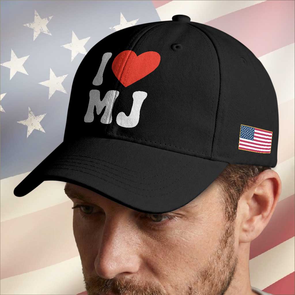 I Heart MJ Classic Graphic Tribute Baseball Cap Love Pop Legend Iconic Culture Music Fan Favor