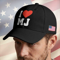 I Heart MJ Classic Graphic Tribute Baseball Cap Love Pop Legend Iconic Culture Music Fan Favor