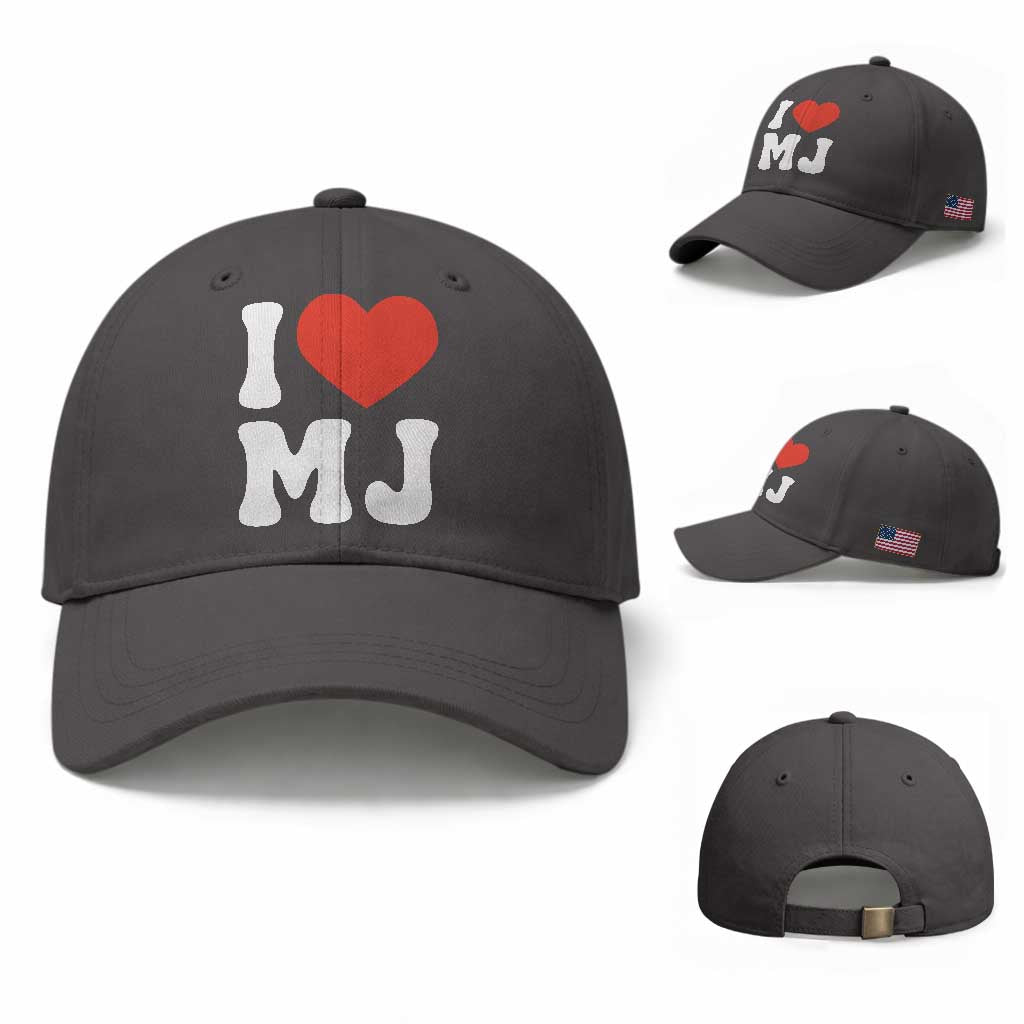 I Heart MJ Classic Graphic Tribute Baseball Cap Love Pop Legend Iconic Culture Music Fan Favor