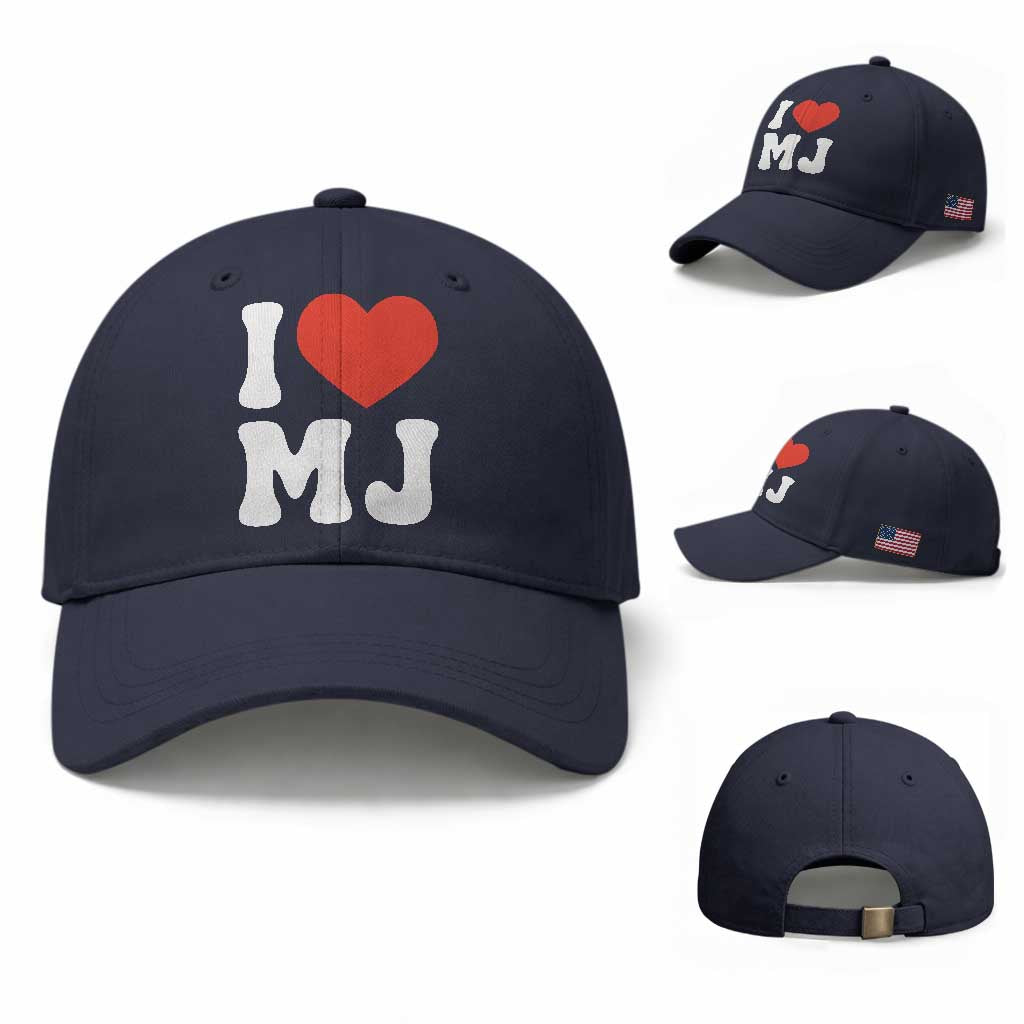 I Heart MJ Classic Graphic Tribute Baseball Cap Love Pop Legend Iconic Culture Music Fan Favor