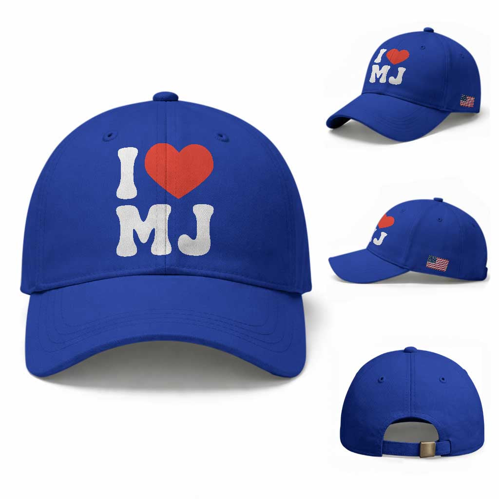 I Heart MJ Classic Graphic Tribute Baseball Cap Love Pop Legend Iconic Culture Music Fan Favor