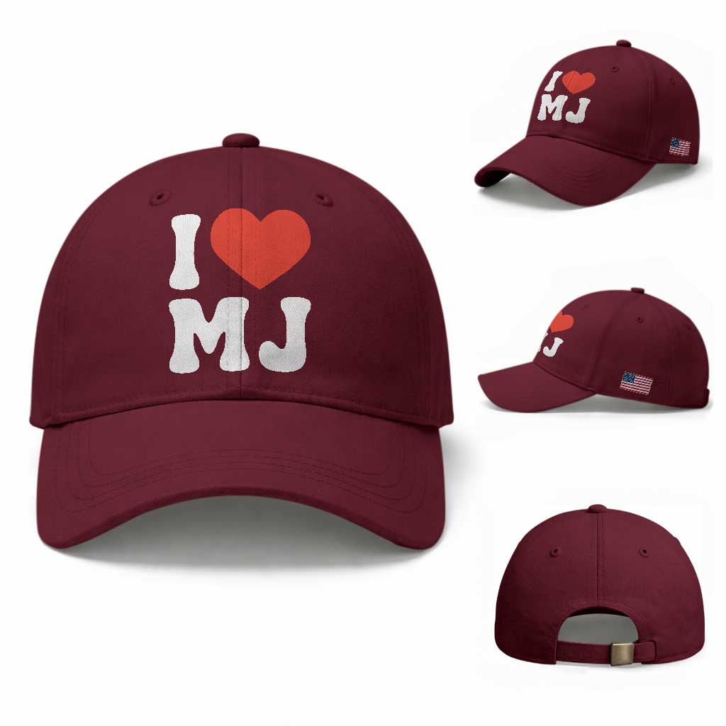 I Heart MJ Classic Graphic Tribute Baseball Cap Love Pop Legend Iconic Culture Music Fan Favor