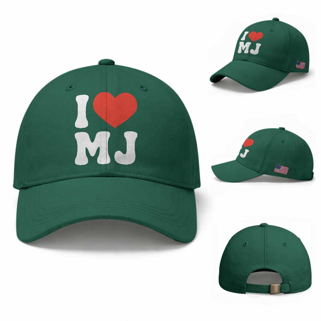 I Heart MJ Classic Graphic Tribute Baseball Cap Love Pop Legend Iconic Culture Music Fan Favor
