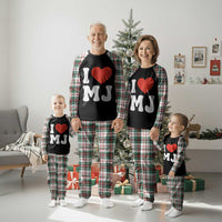 I Heart MJ Classic Graphic Tribute Plaid Pajama Set Love Pop Legend Iconic Culture Music Fan Favor