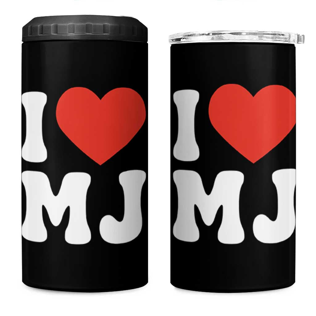 I Heart MJ Classic Graphic Tribute 4 in 1 Can Cooler Tumbler Love Pop Legend Iconic Culture Music Fan Favor