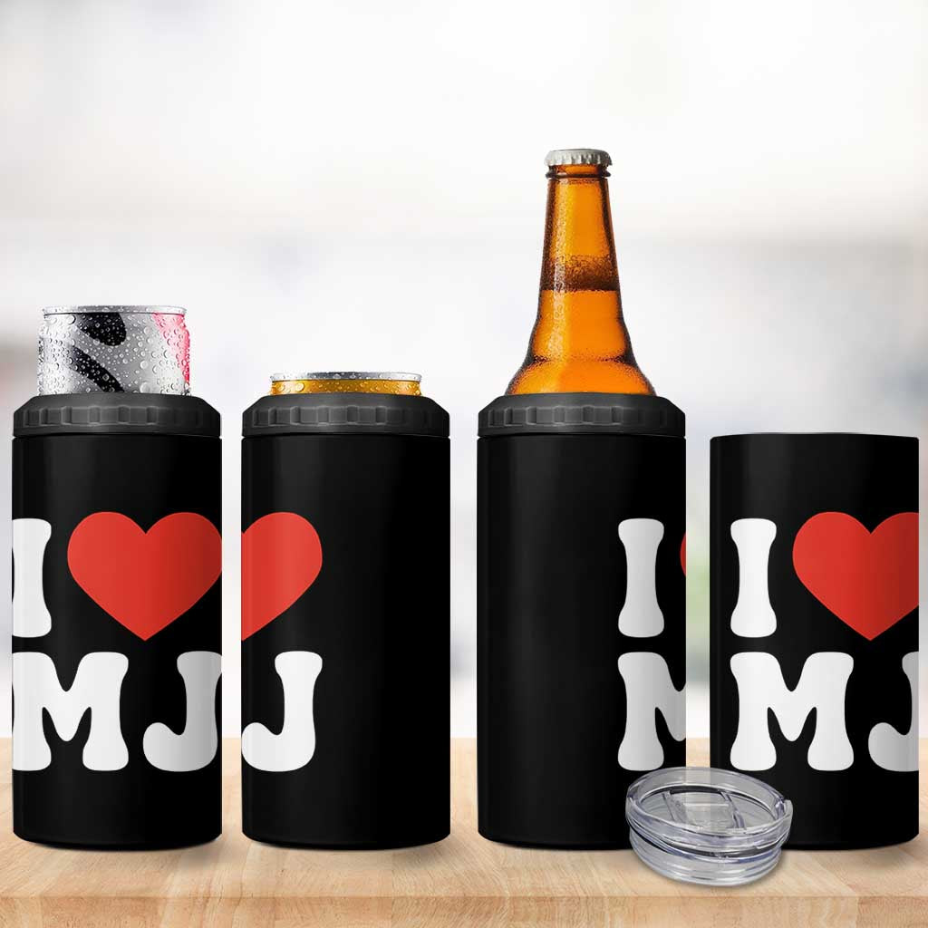 I Heart MJ Classic Graphic Tribute 4 in 1 Can Cooler Tumbler Love Pop Legend Iconic Culture Music Fan Favor