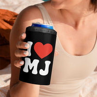 I Heart MJ Classic Graphic Tribute 4 in 1 Can Cooler Tumbler Love Pop Legend Iconic Culture Music Fan Favor