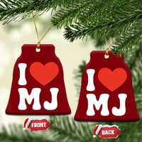 I Heart MJ Classic Graphic Tribute Ceramic Ornament Love Pop Legend Iconic Culture Music Fan Favor