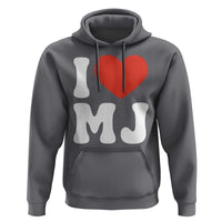 I Heart MJ Classic Graphic Tribute Hoodie Love Pop Legend Iconic Culture Music Fan Favor