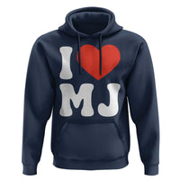 I Heart MJ Classic Graphic Tribute Hoodie Love Pop Legend Iconic Culture Music Fan Favor