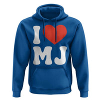I Heart MJ Classic Graphic Tribute Hoodie Love Pop Legend Iconic Culture Music Fan Favor